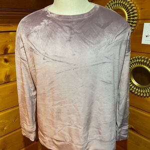 Womens 32 Degrees ROSE Lavender  Sweatshirt Style Velour  SUPER Soft Pullover.